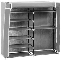 Этажерка для обуви (шкаф тканевый) DEKO DKCL02 GREY, размер XL, 6 полок, 120х110х30 см, серый