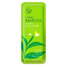 LAIKOU, НОЧНАЯ МАСКА С ЗЕЛЁНЫМ ЧАЕМ В ПОРЦИОННЫХ ПАКЕТИКАХ LAIKOU MATCHA SLEEPING FACE MASK/ 15 ШТ. ,75 г.