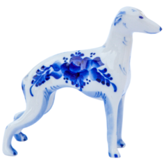 Статуэтка Собака Левретка Породистая Гжель