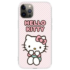 Чехол накладка лицензия Hello Kitty iPhone 12 / 12 Pro айфон 12 / 12 про c принтом Deppa