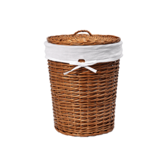 Плетеная корзина WasserKRAFT Leine WB-350-L для белья с крышкой