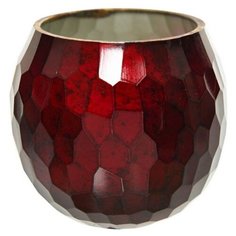 Подсвечник БЛАГОРОДНЫЙ МЁД, стекло, бордовый, 7 см, Kaemingk 191454