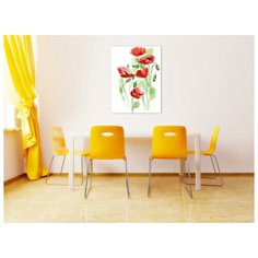 Картина "Маки на холсте", 50*70 см. Сирень