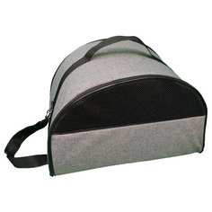 Сумка-переноска овальная (XL), 48х25х29, раскладная, Серая джинса Зоосиндикат