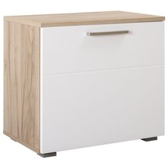 Тумба Лайн 13.234 (Дуб Крафт серый-Белый глянец) Mobi