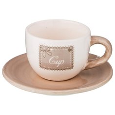 Чашка с блюдцем шотландка 110 мл Lefard (230-232)