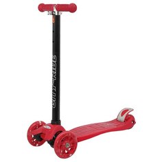 Самокат детский трехколесный ТМ CITY-RIDE, Дека: PP+нейлон, колеса PU 120/76, руль металлический телескопический, цвет красный. Размеры: 55 х 22 х 86 см