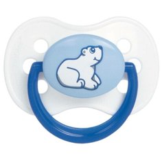 Пустышка круглая, CANPOL, Animals, 0-6 месяцев, синий