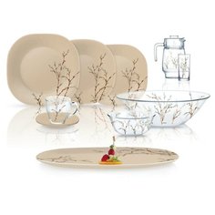 Столовый сервиз NEO CARINA HANA BEIGE 46 предметов 6 персон Luminarc