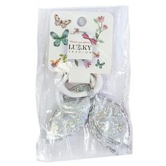 Lukky Fashion резинки для волос блестящий бантик русалка, 2шт,СЕРЕБРЯННЫЙ