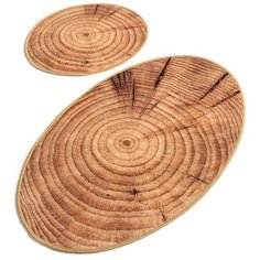 Комплект ковриков для ванной (2 шт) 60x100 - 50x60 см, 8682125919966 Chilai Home