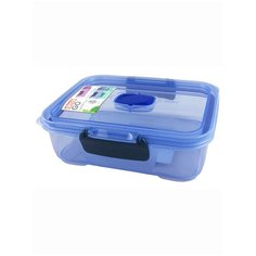 Контейнер PREMIUM GO LUNCH BOX модульный прямоугольный с клапаном 800мл Decor