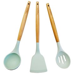 Кухонный набор: Половник, Ложка, Лопатка. Ментол Vertex