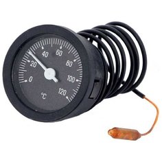 Термометр биметаллический дистанционный 52мм с капилярной трубкой 1000мм EMMETI 80 град.C