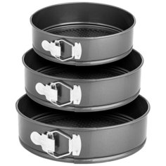 Набор форм для запекания разъемных из 3 шт с антипр.покр. диам 21,5/24/26 см Agness (888-021)