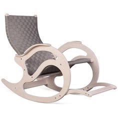 Кресло-качалка Тенария 2 серый/каркас белый ясень Мебелик