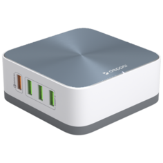 Зарядная станция на 8 USB портов, быстрая зарядка QC 3.0, 10A, 50Вт, 1,5 м Deppa