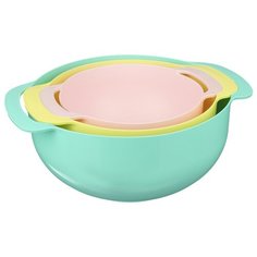 Набор для кухни 3 в 1 (миска 4,5л; дуршлаг 22см мм; миска мерная 1,2л), пластик Good & Good