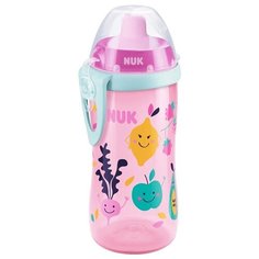 Поильник NUK Fruit 300 мл с силиконовой трубочкой