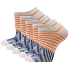 Носки спортивные женские короткие HOSIERY 71150 р 21-23 (33-36 размер обуви) оранжевые 5 пар