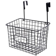 Подвесная корзина на дверь шкафа "MARUS", черный, 25х19,5х30,5см, металл