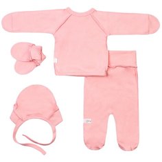 Комплект для малышей 4 предмета, КМ-1419, Утенок, размер 38(рост 58) розовый