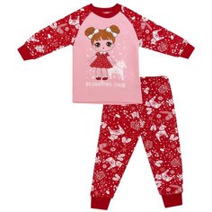 Пижама для девочки ПЖ-1817, Утенок, размер 56(рост 98-104) розовый_кукла