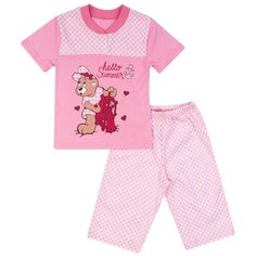 Пижама для девочки ПЖ-1814, Утенок, размер 56(рост 98-104) розовый_мишка