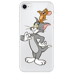 Чехол накладка лицензия Tom & Jerry для iPhone SE(2020) / 7 / 8 айфон SE(2020) 7 8 (Том и Джерри Deppa