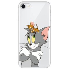 Чехол накладка лицензия Tom & Jerry для iPhone SE(2020) / 7 / 8 айфон SE(2020) 7 8 (Том и Джерри Deppa