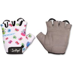 Перчатки вело детские INDIGO BUTTERFLY IN181 Белый 2XS