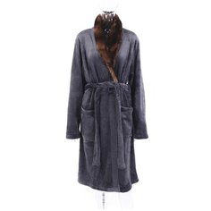 Халат Велюровый Мужской с Искусственном Мехом Luxury XL Arya