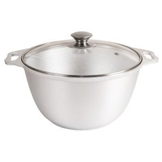 Кастрюля KUKMARA 3,0л алюм. литая со стекл.крышкой