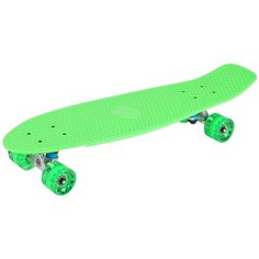 Скейтборд City-Ride, скейтборд детский для девочек и мальчиков, скейтборд подростковый, салатовый, пенни борд, пениборд, круизер, пластборд, дека 27 х 6 дюймов, колеса 59 х 43 мм, жесткость колес 78А, полиуретан, подшипники ABEC-7