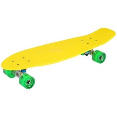 Скейтборд City-Ride, скейтборд детский для девочек и мальчиков, скейтборд подростковый, желтый, пенни борд, пениборд, круизер, пластборд, дека 27 х 6 дюймов, колеса 59 х 43 мм, жесткость колес 78А, полиуретан, подшипники ABEC-7