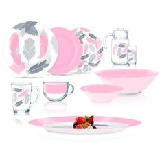 Столовый сервиз AMB TIRANA PINK 46 предметов 6 персон Luminarc