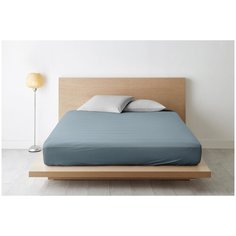 Простыня на резинке НОЧЬ НЕЖНА Аквамарин, Поплин гл/кр 140х200х20