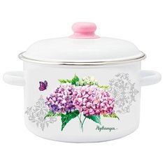 Кастрюля Appetite ГОРТЕНЗИЯ-4 1RD201M 4.0л цилиндрическая эмаль