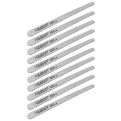 Lisanail Пилка зауженная "Compact" для натуральных ногтей 180/240 грит, 10 шт