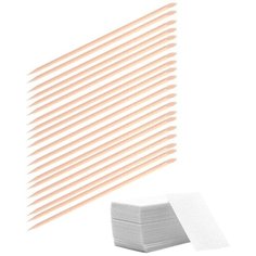 Lisanail Апельсиновые палочки для маникюра 11.5 см - 20 шт, салфетки безворсовые - 50 шт