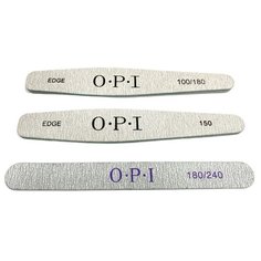 Пилки для ногтей OPI, 100/180 грит - 1 шт, 150/150 грит - 1 шт, 180/240 грит - 1 шт Lisanail