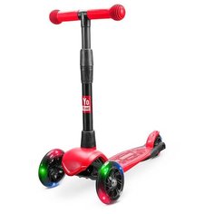 Самокат Детский Yo Band 3-Х колесный Кикборт дерзкий Yo Kaito красный свет. колеса