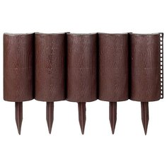 Декоративное садовое ограждение Садовый конструктор 15 см коричневый