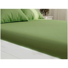 Простынь на резинке "Green" 90х200 см , лён Сказка