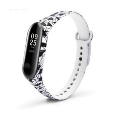 Xiaomi Силиконовый ремешок для Mi Band 3/Mi Band 4 черно-белая мозаика