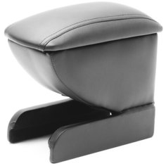 Подлокотник в штатное место Alvi-Style для Opel Corsa C 2000-2006, чёрный, с фиксацией крышки магнитами, на консоль