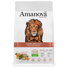 Сухой корм для кошек Amanova Sterilised cat Exquisite Chicken гипоаллергенный, с курицей 1.5 кг