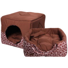 Лежак для собак и кошек Зоогурман Домосед 45х45х45 см шоколадный