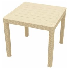 Стол обеденный садовый InGreen Rattan малый, сливочный