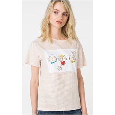 Футболка Trendy Angel, размер 42-44, коричневый/белый